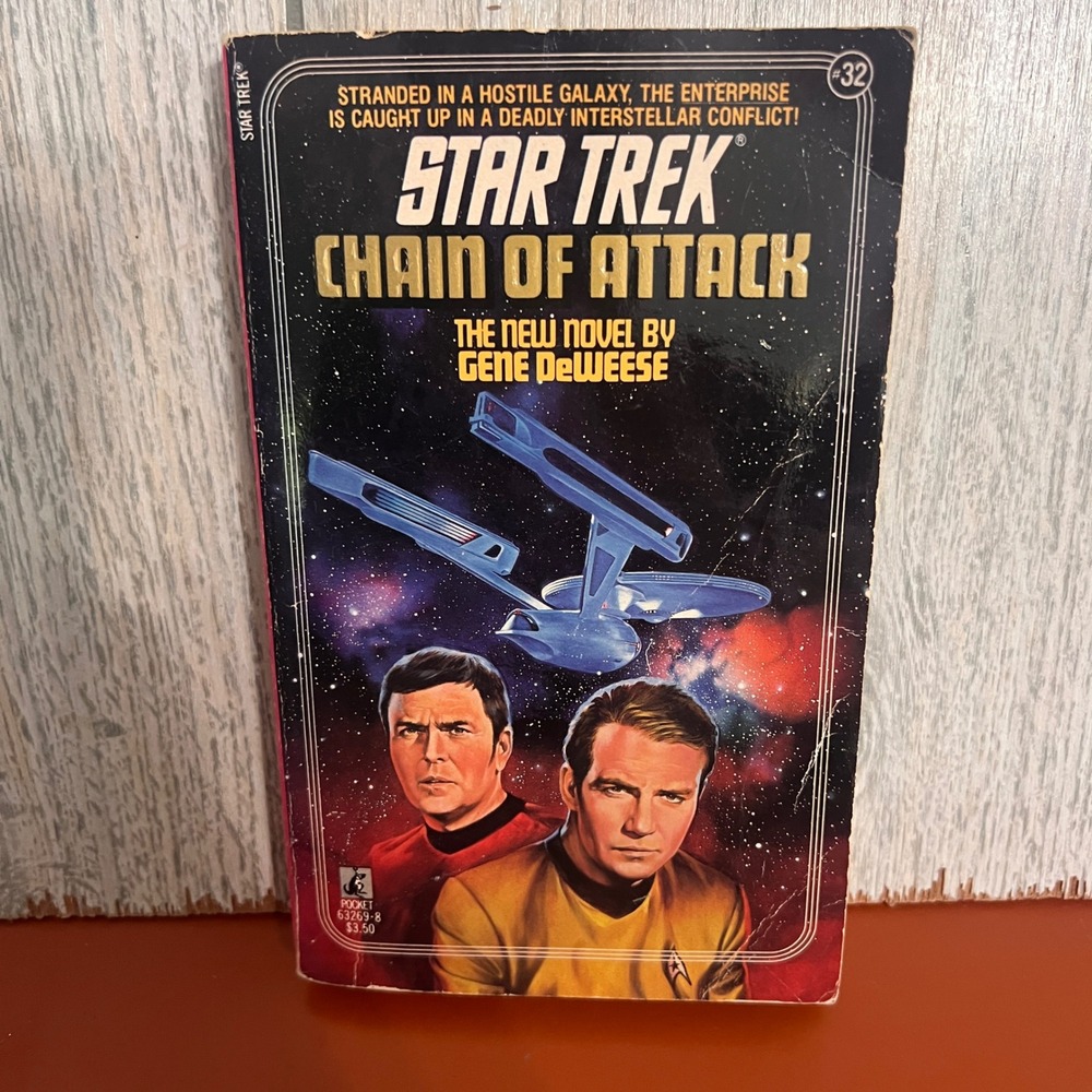 Star Trek Chain of‎ Attack Gene DeWeese Pocket Books #32 Paperback 1987 Vintage